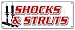 Shocks and Struts Banner Sign Car Brakes Auto Repair