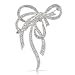 Bling Jewelry Pave Cubic Zirconia Silver Tone Fancy Knot Bow Ribbon Brooch Pin