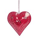 Red Hanging Heart Tealight Holder
