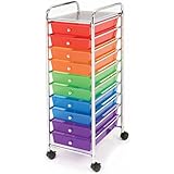 Seville Classics 10-Drawer Organizer Cart, Multi Color