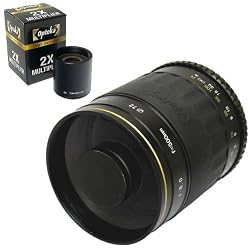 Opteka 500mm / 1000mm High Definition Mirror Telephoto Lens for Nikon D3, D3S, D3X, D40, D40x, D50, D60, D70, D80, D90, D100, D200, D300, D300S, D700, D3000, D3100, D5000 & D7000 Digital SLR Cameras