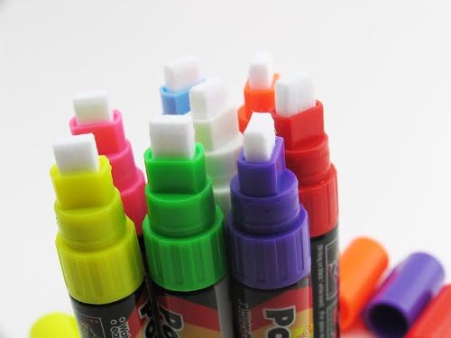 8mm Highlighter Fluorescent Liquid Chalk Marker Pen 8 Colors/set for LED Writing Neon Menu Flashing Board