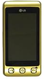 LG KP500 Cookie Unlocked Phone with 3.2 MP Camera, Quad Band GSM, TFT Resistive Touchscreen, and Accelerometer Sensor for Auto-Rotate--International Version with No Warranty (Genuine Gold)