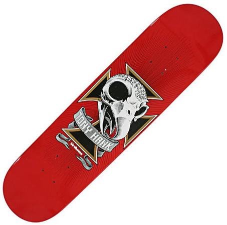 Childrens Toyshop  Toys : Birdhouse Skull 2 - Tony Hawk Mini Skateboard Deck - 7.38 in. x 30.88 in. - Red