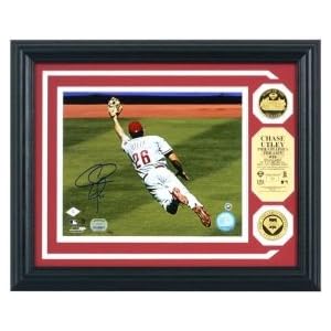 Buy Chase Utley Autographed 24KT Gold Coin Photo Mint