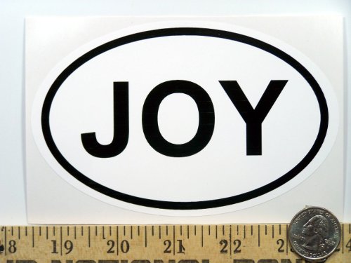 Joy 3 1/2″ x 5 1/2″ Oval Euro Bumper Sticker B228