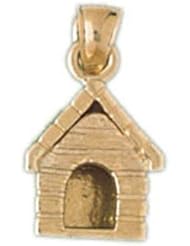 Dazzlers Solid 14 karats gold Dog House Charm Pendant Available in three colors from jewelsberry (weights: 5.7 grams only)