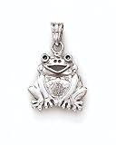 14K Wg Sitting Frog Pendant - GH15329