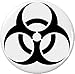 Biohazard Symbol Sign 1.25â€ Pinback Button Pin Biological Hazard Threat Lab