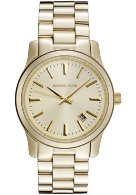 Womens Jet Set Gold Color Dial Gold Tone Stainless Steel