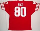 Jerry Rice Signed Red Custom Throwback Jersey