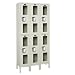 Hallowell Safety-View USV3228-2A-PT Parchment Steel Wardrobe Locker, 3 Wide with 6 Opening, 2 Tier, 36" Width x 78" Height x 12" Depth, Assembled