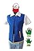 SAIANKE Costume Hoodie Cosplay Jacket Gloves Hat Sets for Trainer (Blue,XX-Large)