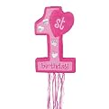 1st Birthday Pull-String Piñata - Pink