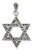 Sterling Silver 23 X 27mm Marcasite Star Of David Pendant
