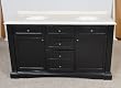 Robertson Double Sink Vanity Black Finish - Marble Top 60"L Bathroom Cabinet New