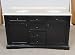 Robertson Double Sink Vanity Black Finish - Marble Top 60"L Bathroom Cabinet New
