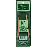 Clover Takumi Bamboo Circular 16-Inch Knitting Needles, Size 8