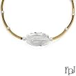 FPJ Exquisite Necklace With Crystal and Faux pearls Crafted in 14K/925 Gold plated Silver. Total item weight 40.0g