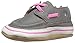 Robeez Baby-Girl's Trendy Trainer Slip-On, Boatin' Betty Grey/Pink, 12-18 Months M US Infant