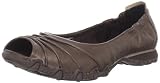 Skechers Womens Bikers-Scrunchy Ruched Open-Toe Skimmer
