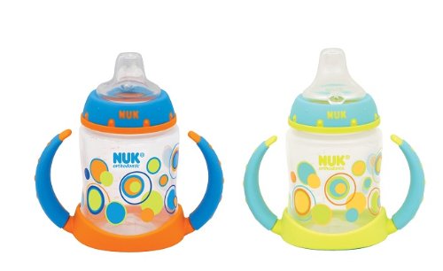 Nuk Trendline 2 Count Dots Cup, Blue/Green, 5 Ounce