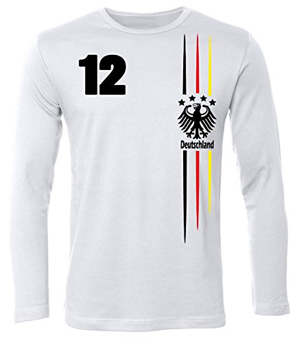 4 STERNE FANSHIRT DEUTSCHLAND FUSSBALL EM 2016 4318(HL) Gr. L