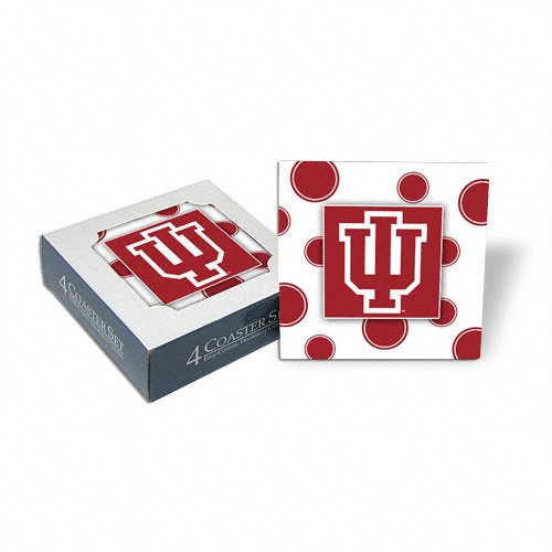 Indiana Hoosiers Set of 4 Polka Dot Coasters