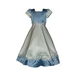 Perry Blue and Cream Formal Dress (Girls Size 4 - 8)