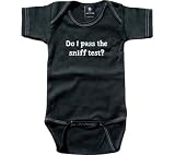 Rebel Ink Baby Infants' Do I Pass The Sniff Test Short Sleeve Snapsuit Onesies