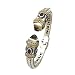 14K Yellow Gold and Sterling Silver with Citrine and Garnet Cuff