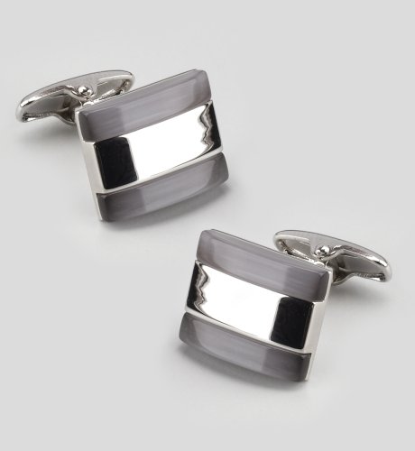 Autograph Square Stripe Cufflinks