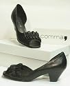 Extravaganter Comma Leder Pumps schwarz