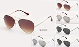 Metal Classic Spring Temple Hinge Aviator Sunglasses