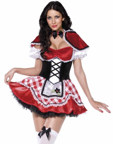 Smiffy's Halloween Adult Storybook Little Red Riding Hood Costume w Cape Medium Red
