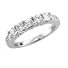 14k White Gold 5-Stone Diamond Ring / Band, Size 7 (H-I, I, 1.00 carat)