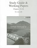 Review McGraw-Hill/Irwin  / Study Guide & Working Papers Chapters 14-24 to accompany College Accounting