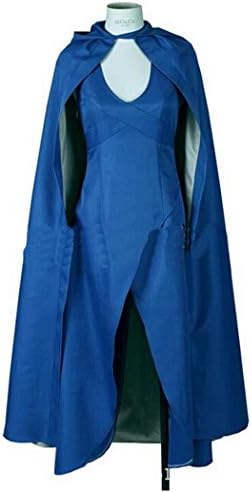 Women's Carnival Dress with Cloak Halloween Cosplay Party Costume Blue