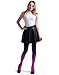 HDE Womens Solid Gradient Color Stockings Opaque Microfiber Footed Tights ,XS-M,Purple to Pink