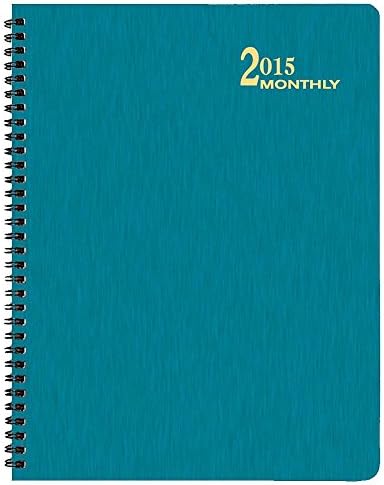 Turquoise Shimmer Large Time Monthly 2025 Planner