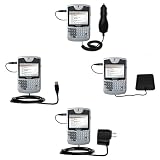 Road Warrior Kit for the Blackberry 8707v includes a Car & Wall Charger AND USB cable AND Battery Extender - Gomadic Brand w/ TipExchange Technology