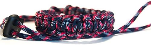 Strappd Paracord Camera Wrist Strap (Navy, White & Red)