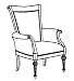 Office Furniture DMI - High Back Guest Chair in Brown Leather - Executive Office Furniture / Home Office Furniture - 7302-822