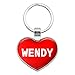Metal Keychain Key Chain Ring I Love Heart Names Female W - Wendy