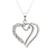 DiAura Sterling Silver Diamond-Accent Open Scroll Heart Pendant DiAura Sterling Silver Diamond-Accent Open Scroll Heart Pendant