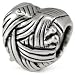 I Love Knitting Yarn Skein and Needles 925 Solid Sterling...