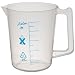 Azlon polypropylene intermediate-form laboratory pitcher with handle and printed graduations