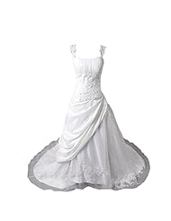 A-line Organza/Polyester/Taffeta Beaded Pleated Applique Sequined Lace-Up Wedding Dress  with a Court Train 