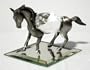 Pewter and Crystal Horse