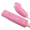 Easy Slip-On Silicone Skin Case for Nintendo Wii Remote Control & Nunchuk, Pink